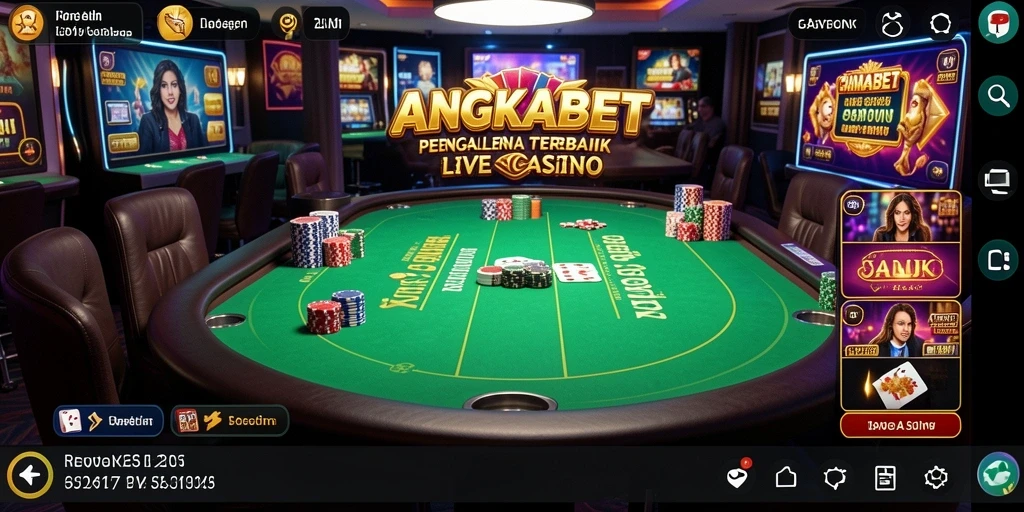 Tampilan menarik dari gameplay Live Casino di ANGKABET.
