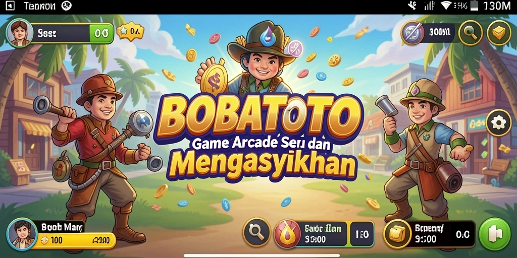 Screenshot BOBATOTO menunjukkan aksi seru dalam permainan arcade.