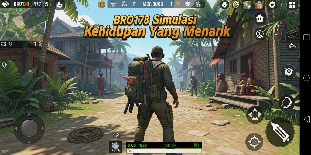 Tampilan screenshot BRO178 menampilkan kehidupan sehari-hari di dunia simulasi.