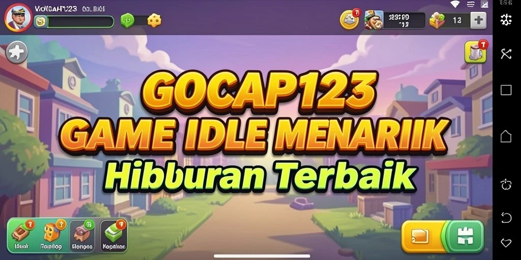 Screenshot GOCAP123 menampilkan gameplay santai dan mekanisme pengumpulan item.