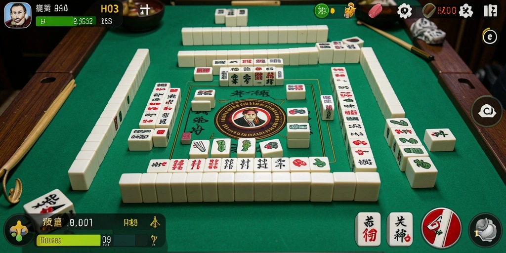 Tampilan gameplay H03 dengan desain ubin Mahjong yang menawan.