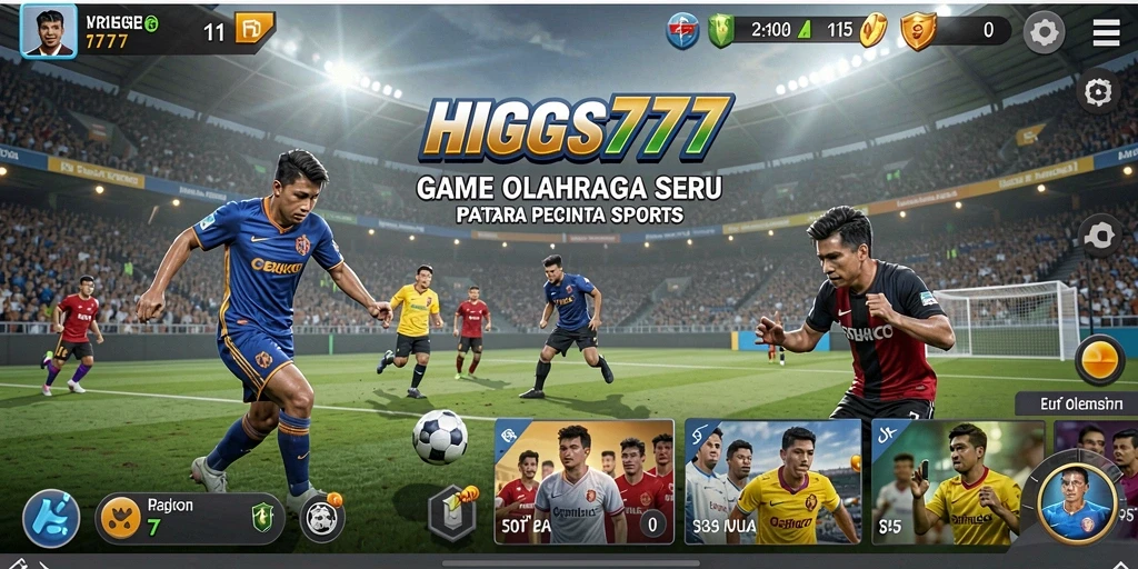 Tampilan gameplay seru dari HIGGS777 yang menghadirkan aksi olahraga.