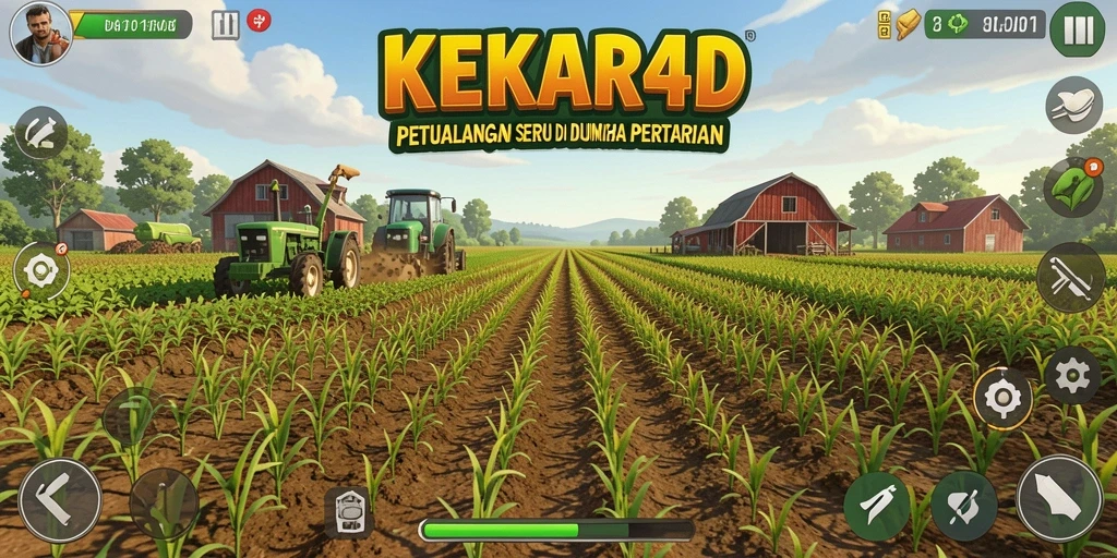 Screenshot gameplay KEKAR4D menampilkan aktivitas pertanian yang menyenangkan.