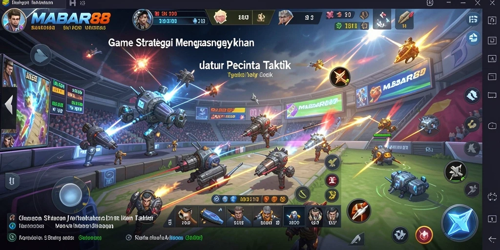 Screenshot utama MABAR88 menampilkan pertempuran strategis yang intens.