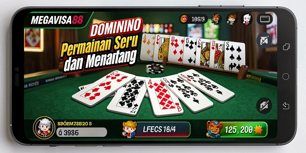 Tampilan gameplay seru dari MEGAVISA88 dalam permainan Domino.