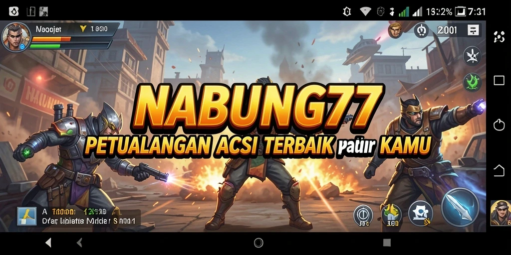 Tampilan gameplay seru di NABUNG77 dengan aksi mendebarkan.