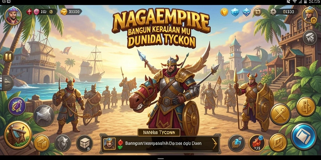 Tampilan gameplay NAGAEMPIRE yang menarik dan penuh tantangan.