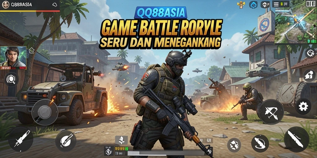 Gameplay seru dan menegangkan di QQ88ASIA Battle Royale.