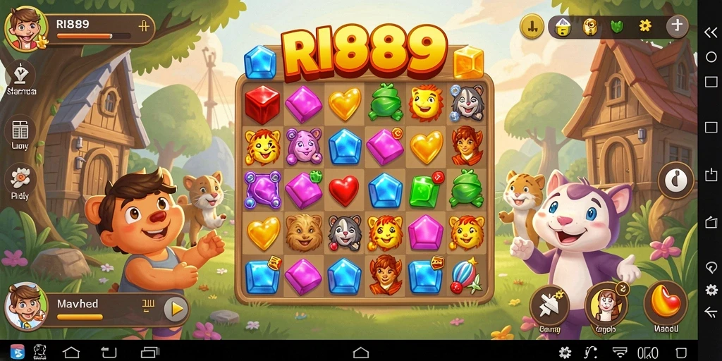 Tampilan gameplay RI889 yang mengasyikkan dan penuh warna.