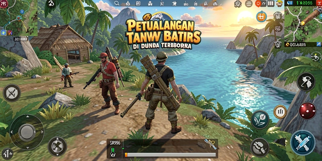 Tangkapan layar gameplay SR996 menampilkan petualangan dalam dunia terbuka.