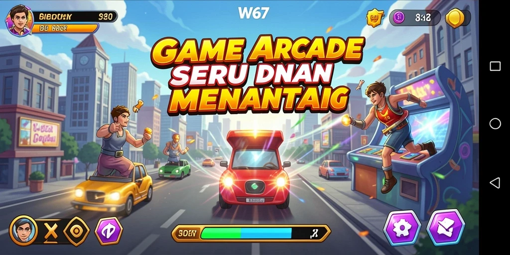 Tampilan gameplay W67 menampilkan aksi cepat dan grafis yang menarik.