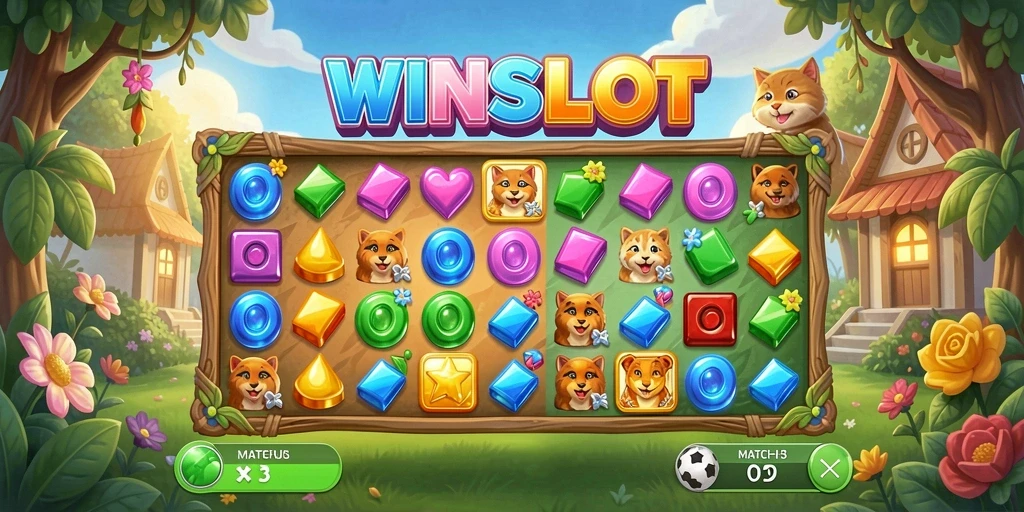 Tampilan gameplay WINSLOT yang seru dan penuh warna.