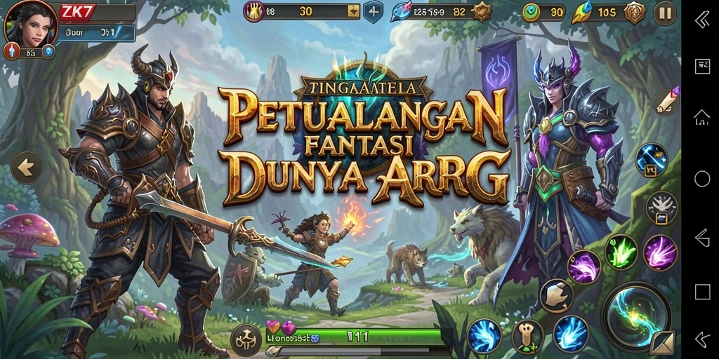 Screenshot gameplay ZK7 menampilkan pertarungan dinamis dan karakter beraksi.